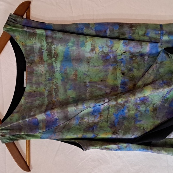 Sleeveless Monet Print Dress - Picture 3 of 7